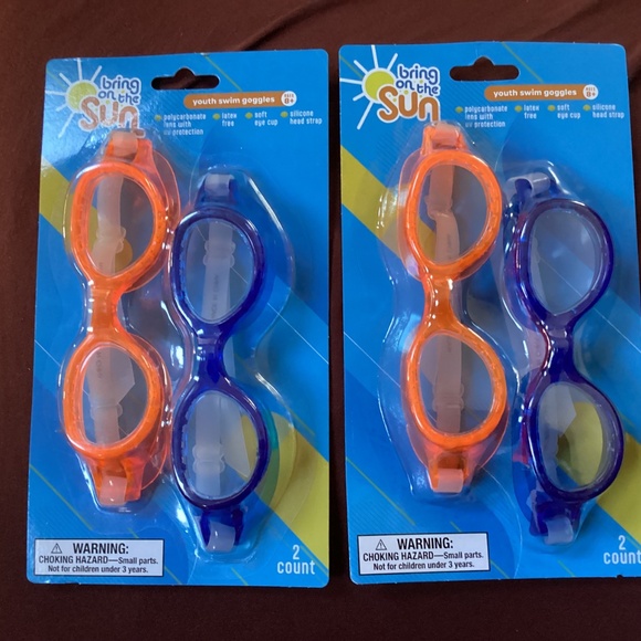 Bring on the Sun Youth Swim Goggles Bundle 4 Count NEW Ages 8+ - Picture 3 of 6